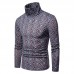 Men Colorful Geometric Patterns High Collar Pullovers