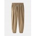 Mens Casual Solid Color Drawstring Comfy Pants