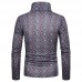 Men Colorful Geometric Patterns High Collar Pullovers