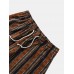 Men Ethnic Style Striped Loose Drawstring Waist Casual Pants