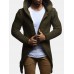 Men’s Fashion Hooded cardigan sweaters coat sweater Mid  long knitting Hoodies