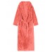 Plus Size Coral Fleece Thick Cardigan Coats Pajamas Gown with Belt