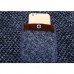 Men’s Casual Thicken Patchwork Half  Zipper Stand Collar Chest Pocket Knit Pullovers Sweaters