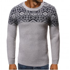 Men’s New Soft Snowflake Round Neck 3D Openwork Sweaters