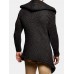 Men’s Fashion Hooded cardigan sweaters coat sweater Mid  long knitting Hoodies