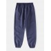 Mens Casual Solid Color Drawstring Comfy Pants